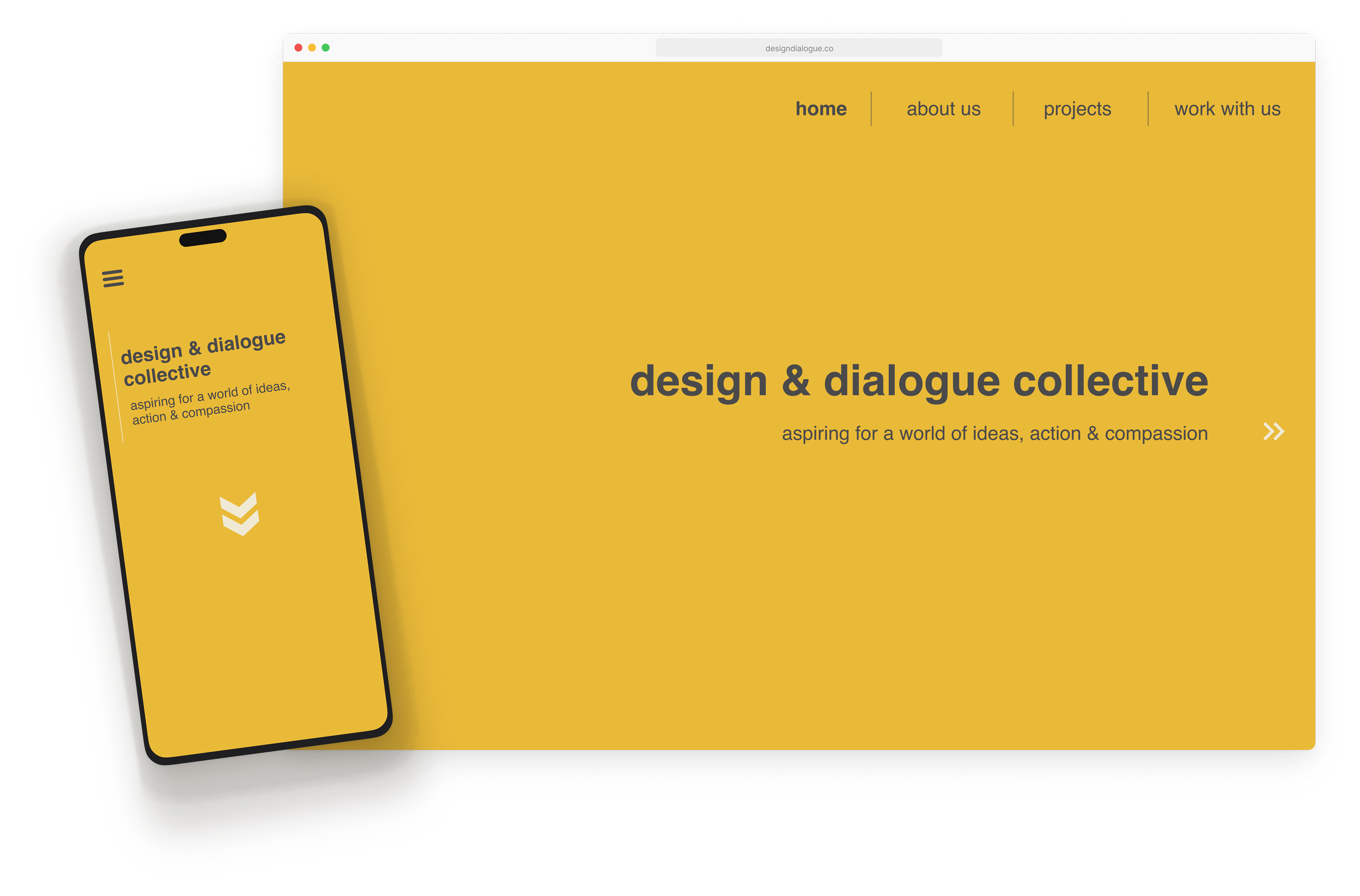 Design and Dialogue Collective website mockup
