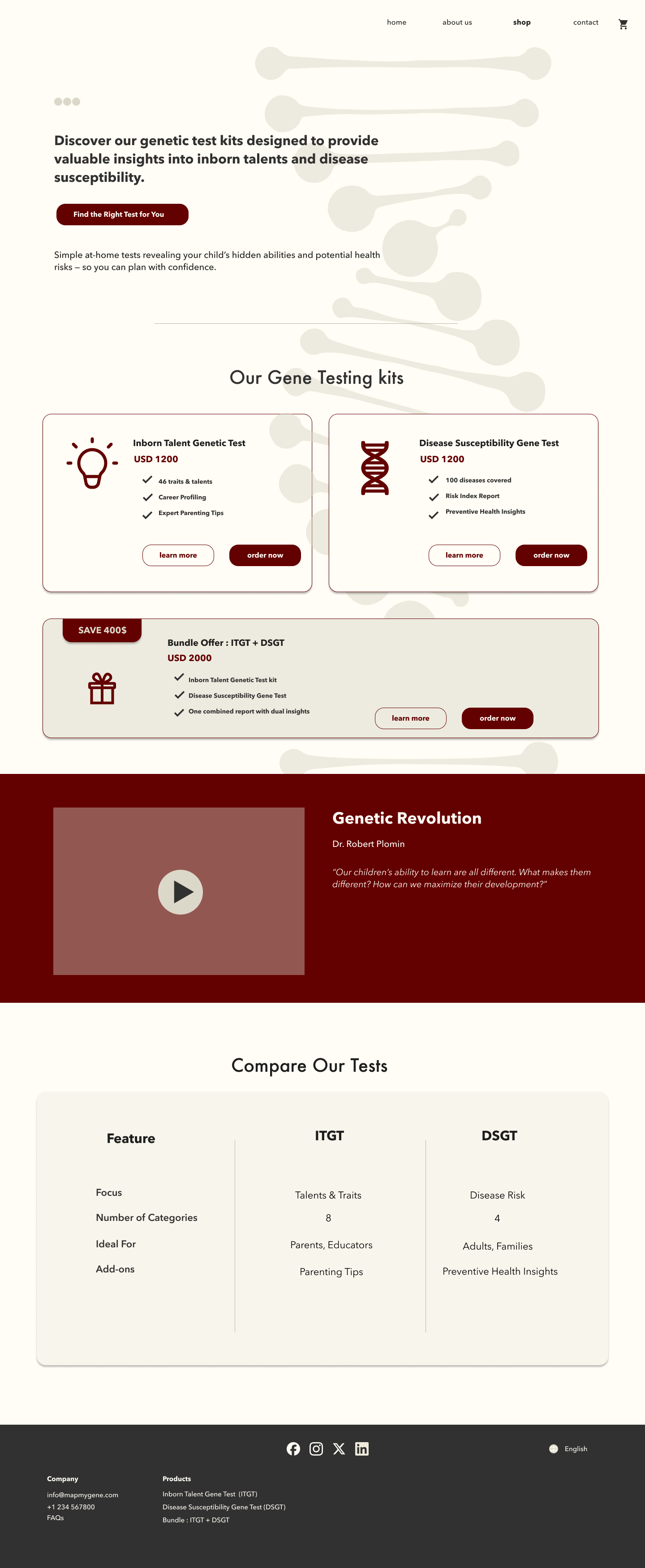 Map My Gene redesigned products overview